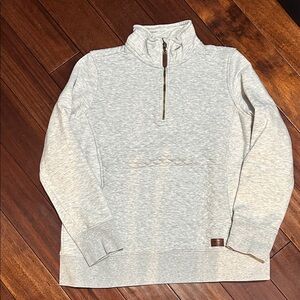 L.L. Bean Light Gray Quilted Zip-Up Sweater, size M
Great condition